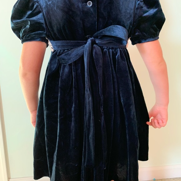 🐝 Bonnie Jean Blue Velvet holiday dress - Picture 4 of 7